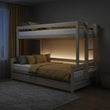 Letto a castello BusyKids LUMI-ONE con scala laterale 90 x 200 / 120 x 200 cm