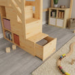 BusyKids LOFTI-MAX letto a soppalco in legno 90 × 200 cm con scala contenitore