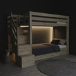 BusyKids Letto a castello MIRA-ONE 2-in-1 con scala laterale e vano contenitore 90 x 200 cm