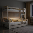Letto a castello BusyKids LUMI con scala frontale 90 x 200 / 120 x 200 cm