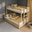 Letto a castello BusyKids LUMI-ONE con scala laterale 90 x 200 / 120 x 200 cm