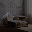 Letto Montessori evolutivo con LED illuminazione a forma di casa