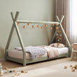 Letto a forma di casetta BusyKids TIPI-HOUSE con barriera di sicurezza