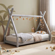 Letto a forma di casetta BusyKids TIPI-HOUSE con barriera di sicurezza