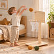BusyKids canestro da basket in legno per bambini da pavimento