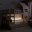 BusyKids Letto a castello DREAM-HOUSE con scala e vani contenitori 200x90 cm