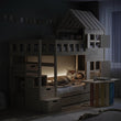 BusyKids Letto a castello DREAM-HOUSE con scala e vani contenitori 200 x 90 cm