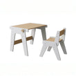 Tavolo Montessori e sedia per bambini - Bianco