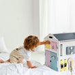 Casetta Montessori in Legno Bianco Pastello e Busy Cube set