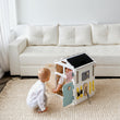 Casetta Montessori in Legno Bianco Pastello e Busy Cube set