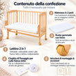 BusyKids MIRACLE 2 in 1 culla co-sleeping con materasso