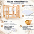 BusyKids MIRACLE 5 in 1 lettino evolutivo con materasso