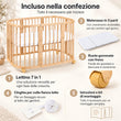 BusyKids MIRACLE 7 in 1 lettino evolutivo con materasso