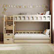 BusyKids Letto a castello TOTO-TWIN MAX con scala e spazio contenitore 200x90 cm