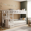 BusyKids Letto a castello TOTO-TWIN MAX con scala e spazio contenitore 200x90 cm
