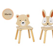 Set di due sedie "Animali" con un tavolo compatto