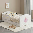 Letto per bambini LUK-ONE con barriera di protezione e cassetto contenitore