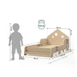 Letto Montessori evolutivo con LED illuminazione a forma di casa