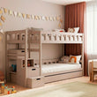 BusyKids Letto a castello TOTO-TWIN MAX con scala e spazio contenitore 200 x 90 cm