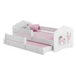 Letto per bambini FALA-MAX con letto aggiuntivo 145 x 80 cm e materasso