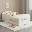 Letto per bambini LUK-ONE con barriera di protezione e cassetto contenitore