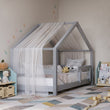 Letto per bambini a forma di casetta BusyKids MIMI-HOUSE con bordino rinforzato