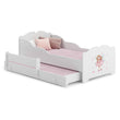 Letto per bambini ANNA-MAX con letto aggiuntivo 145×80 cm – con grafica e materasso