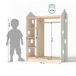 Guardaroba aperto per bambini a forma di casa BusyKids - Bianco