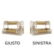 Letto a castello BusyKids LUMI-MAX con scala contenitore 90 x 200 / 120 x 200 cm
