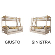 Letto a castello BusyKids LUMI con scala frontale 90 x 200 / 120 x 200 cm