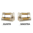 Letto a castello BusyKids LUMI-MAX con scala contenitore 90 x 200 / 120 x 200 cm