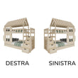 BusyKids Letto a castello a forma di casetta DREAM-HOUSE MAX con scala contenitore 90 x 200 cm