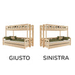 BusyKids Letto a castello FOXY-ONE con scala laterale 90 x 200 / 120 x 200 cm