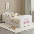 Letto per bambini LUK-ONE con barriera di protezione e cassetto contenitore