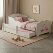 Letto per bambini ANNA-MAX con letto aggiuntivo 145×80 cm – con grafica e materasso