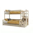 Letto a castello BusyKids LUMI-MAX con scala contenitore 90 x 200 / 120 x 200 cm