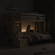 Letto a castello in legno BusyKids HAPPY per 3 persone con scala contenitore