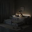 Letto per bambini ERYK-MAX con letto estraibile 145 × 80 cm e materasso