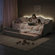 Letto per bambini EMMA-MAX con letto estraibile 145 × 80 cm e materasso
