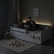 Letto per bambini ERYK-ONE con pannelli morbidi e cassetto contenitore