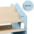 Scaffale Montessori 2-in-1 universale - celeste