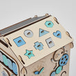 Casetta Montessori in Legno Natura Menta e Busy Cube set