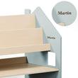 Scaffale Montessori 2-in-1 universale - celeste
