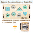 Casetta Montessori in Legno Natura Menta e Busy Cube set