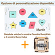 Casetta Montessori in Legno Bianco e Busy Cube set
