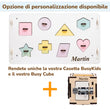 Casetta Montessori in Legno Bianco Pastello e Busy Cube set
