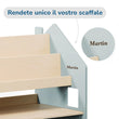Scaffale Montessori 2-in-1 universale - celeste