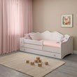 Letto per bambini EMMA con barriera di protezione e cassetto contenitore