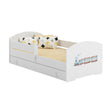 Letto per bambini LUK-ONE con barriera di protezione e cassetto contenitore