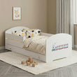 Letto per bambini LUK-ONE con barriera di protezione e cassetto contenitore